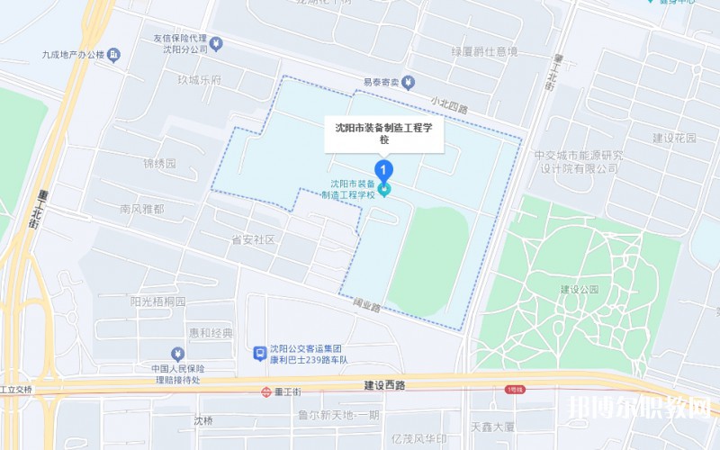 沈陽市裝備制造工程學(xué)校地址，乘車路線